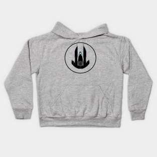 Spaceship. (With Ring) Kids Hoodie